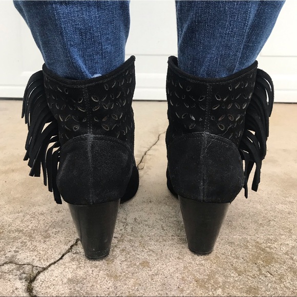 Jessica Simpson Suede Fringe Booties - Picture 7 of 10